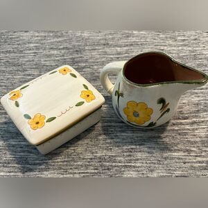MCM STANGL Terra Rose Cigarette/ Box Della Ware Laurite Creamer